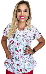 Blusa - Uniforme Estampado - Scrub Slim - Obstetrícia