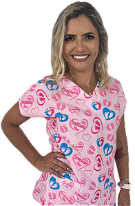 Blusa - Pijama Cirúrgico Estampado - Scrub - Podologia