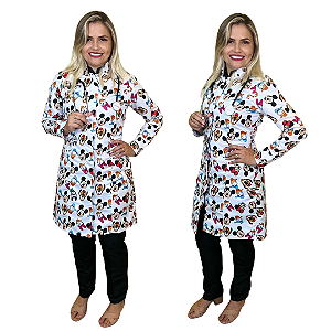 Jaleco Gabardine Pediatria Enfermagem - Turma do Mickey