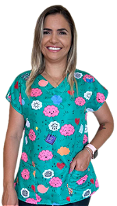 Blusa - Pijama Cirúrgico Estampado - Scrub - Psicologia