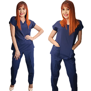 Pijama Cirúrgico Scrub Hospitalar Feminino Bordado Grátis