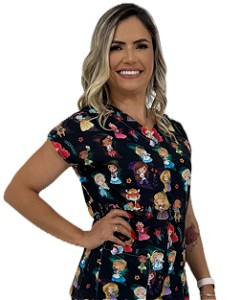 Blusa - Pijama Cirúrgico Estampado -scrub - Princesas Disney
