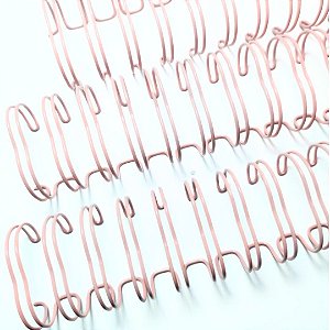 KIT C/03 UNIDADES - Wire-o/Garra Duplo Anel A4 passo 2X1 - ROSA BEBÊ