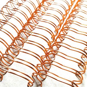 KIT C/03 UNIDADES - Wire-o/Garra Duplo Anel A4 passo 2X1 - ROSE GOLD
