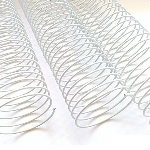KIT C/03 - Espiral de Aço p/ Encadernação Revestido em Nylon 1 3/4'' (400 fls) Passo 4X1 - BRANCO