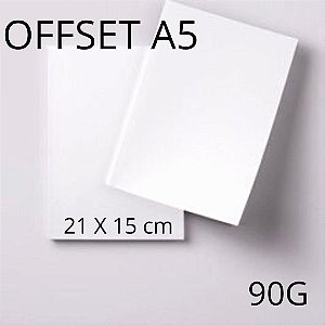 Papel Offset A5 ( 21 x 15cm) para Agenda e Blocos - 90g/m2