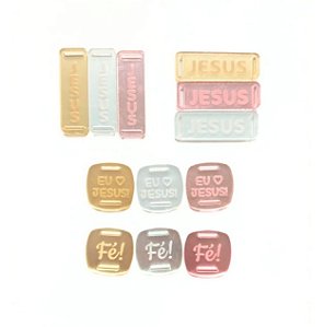 Passantes em Acrílico /Finalizadores para Agendas e Blocos/ Tema Evangélico - 02 unidades