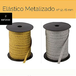Elástico Metalizado São Jose Nº12 - 6mm - 5 metros