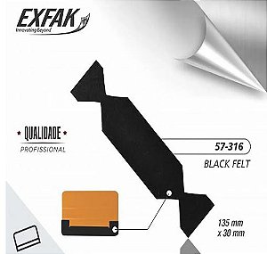 Kit de Feltro bala preto para espátula/ plotagem/cartonagem - 5 unidades Exfak