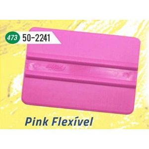 Espátula e Dobradeira para Plotagem/Encadernação Retangular Silicone Flexível Pink 10x7cm Exfak Profissional