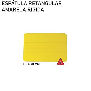 Espátula Retangular Amarela Rígida 10x7cm Exfak Profissional