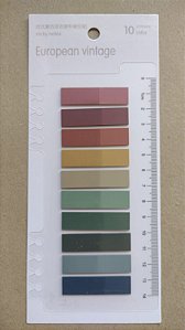 Régua Marca Página c/ Blocos Adesivos de Papel 200 folhas