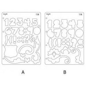 Gabarito Papelaria de Marcação Números e Arabescos A/B (Toke e Crie)