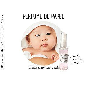 Perfume de Papel /Cheirinho para Embalagem / Aroma para Ambientes - Cheirinho de Bebê 30ml