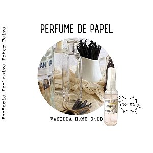 Perfume de Papel / Cheirinho para Embalagem / Aroma para Ambientes- Vanilla Home Gold 30ml