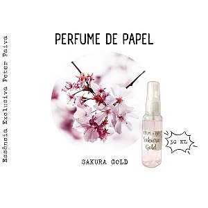 Perfume de Papel / Cheirinho para Embalagem / Aroma para Ambientes  - Sakura Gold 30ml