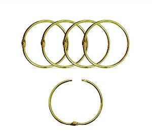 Argolas DOURADAS Articuladas para Cadernos e blocos (VÁRIOS TAMANHOS)