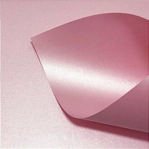 Papel A4 Pérola Rosa Bebê Metalizado 180g - 20 folhas