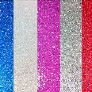 Folha/ Placa de E.V.A Colorida com Glitter 40x60cm - 1 Folha