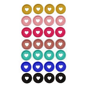 Discos de Encadernação Cogumelo (Cores) 24mm - 11 unidades
