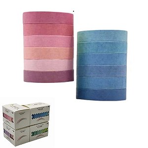 Fitas Adesivas Coloridas / Washi Paper - Box c/6 unidades