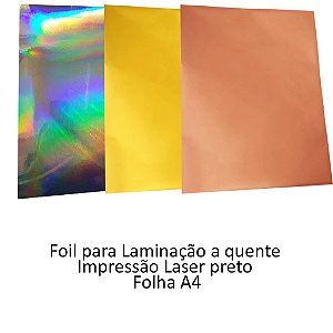 Folha A4 Foil para laminação a quente / Impressão laser - 5 folhas