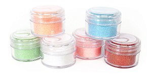 Kit Glitter Silhouette Cores Pastéis - 06 unidades