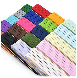 10M Elástico para Agenda Chato Colorido Colombe n.12 - 7mm (cores)