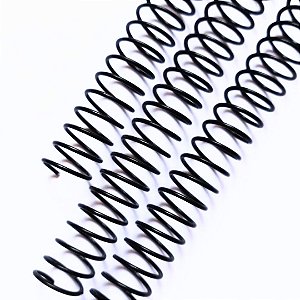 KIT C/03 - Espiral de Aço p/ Encadernação Revestido em Nylon  1/2 (100 fls) Passo 4X1 - PRETO