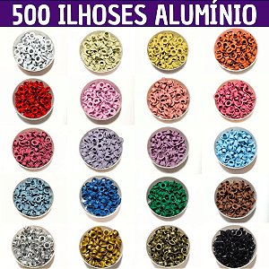 Ilhoses Coloridos de Alumínio n.54 - várias cores - 500 unidades