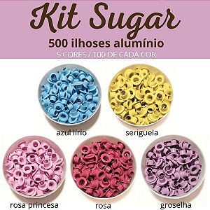 KIT SUGAR - ILHOSES ALUMÍNIO 5 CORES - 500 UNIDADES