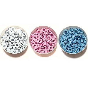300 Ilhoses de Alumínio n.54 - 3 cores Para Artesanato e Papelaria Personalizada