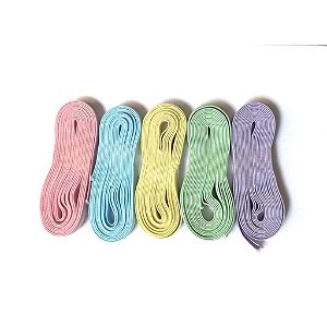Kit de Elástico Chato 7mm CANDY - 5 CORES - 10 METROS