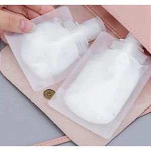 kit para Viagem c/4 frascos Reutilizáveis Multiuso para Cosméticos