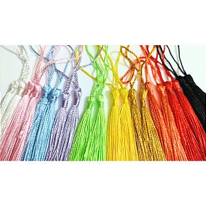 20 Pcs Tassel de Seda 13cm  Kit de franjas coloridas - 10 cores