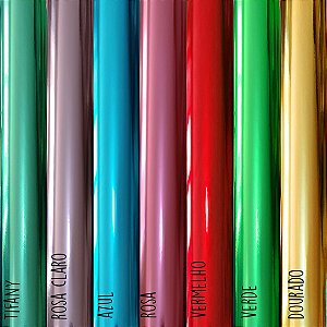 Kit Papel Laminado A4 180g - 7 cores/ 7 folhas