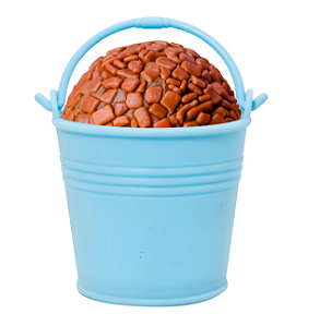 Mini Balde Plástico para Chá De Bebê Lembrancinhas Azul - 12 unidades