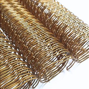 Wire-o para Encadernação A4 Dourado 1 1/4 - 270 folhas (passo 2x1) 12 unidades
