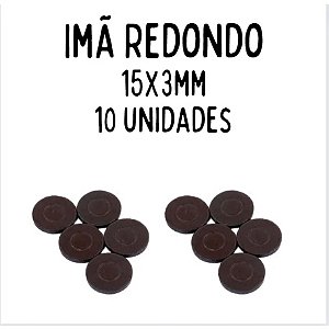 Imã Redondo 14x3mm Imatec - 10 unidades