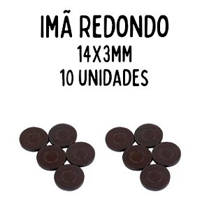 Imã Redondo 14x3mm Imatec - 10 unidades