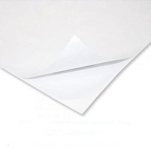 ADESIVO VINIL BRANCO P/ IMPRESSÃO LASER - 10 FOLHAS