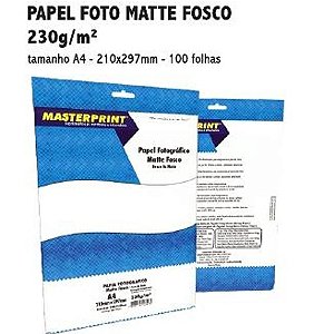 MP-PAPEL FOTO MATTE FOSCO 230G/M² A4 - 100FOLHAS