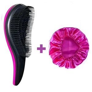 KIT Escova Mágica + Touca Cetim "Cores Sortidas"