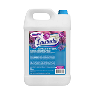 Desinfetante Valência Bactericida Limpeza Pesada Uso Profissional - 5L - Lavanda