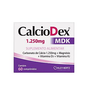 CalcioDex MDK 1.250mg Com 60 Comprimidos - Kley Hertz