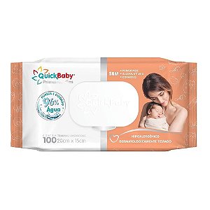 Toalha Umedecida Primeiros Dias Quick baby Com 100un - Hygieline