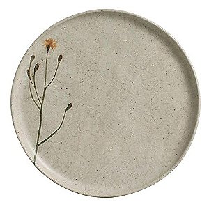Jogo 6 Pratos Rasos Porto Brasil Stoneware Campestre 27,5cm