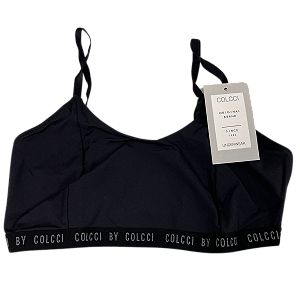 Top Colcci Microfibra Elástico Personalizado Preto  G