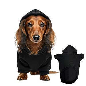 Moletom Com Capuz Paws G Preto Para Animais De Estimação