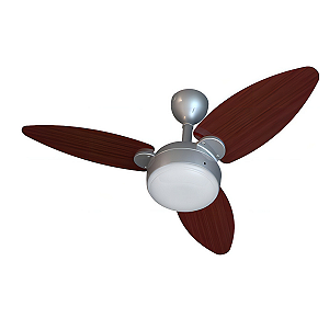 Ventilador De Teto Elluz Inverter Cinza E Tabaco Ventisol